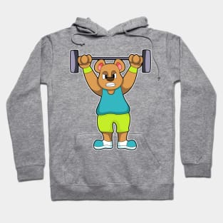 Bear at Bodybuilding with Barbell Hoodie